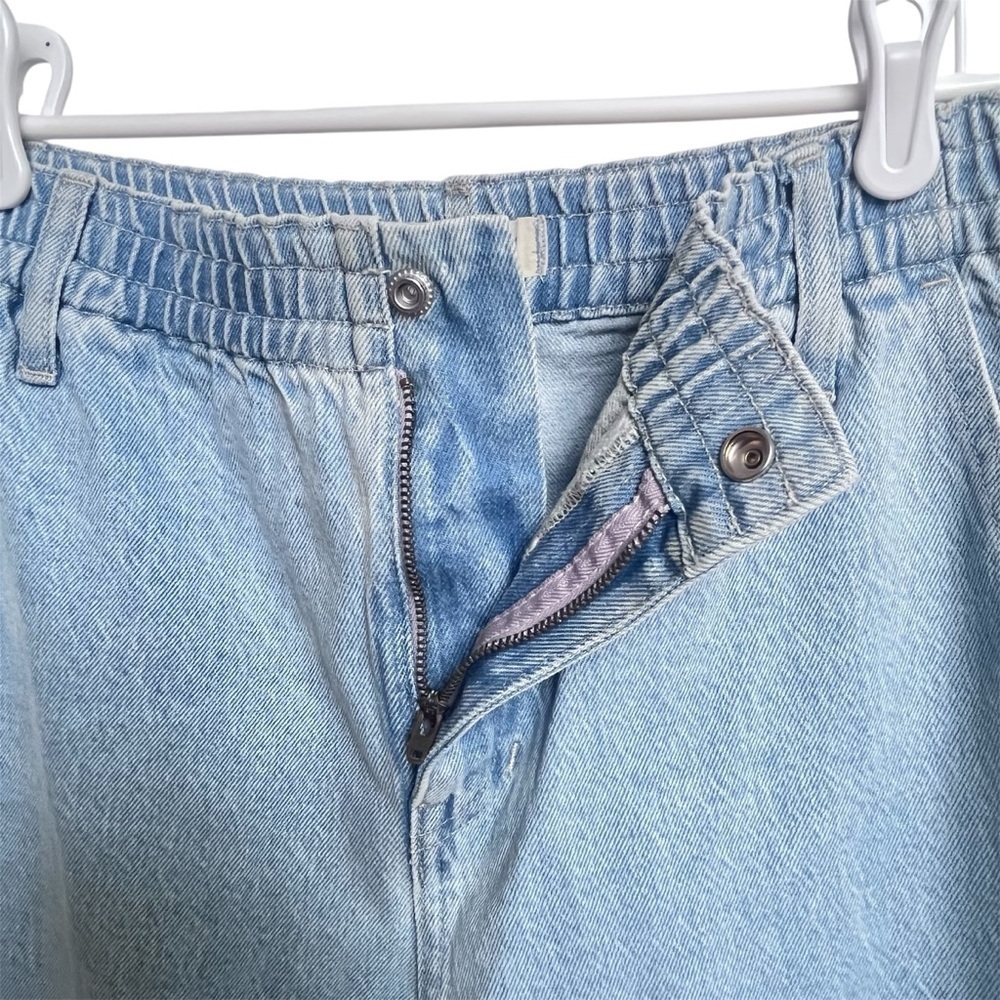 Madewell High Rise Tapered Blue Jeans Size Large Balloon Light Elastic Waist - Picture 5 of 11